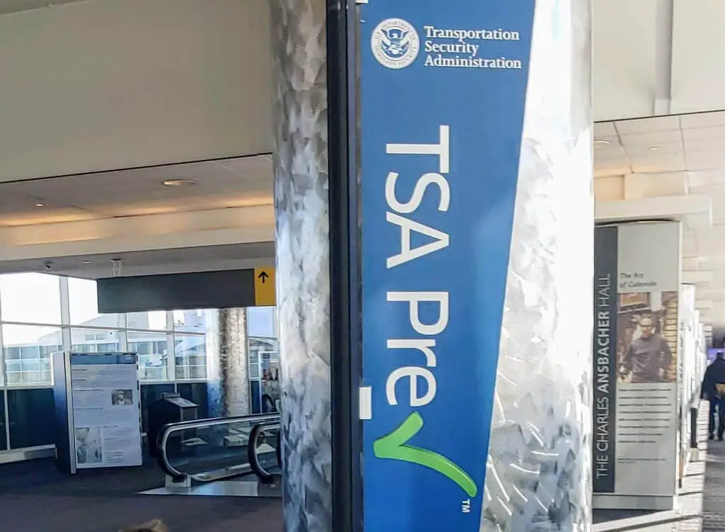 sign at the airport that says tsa precheck