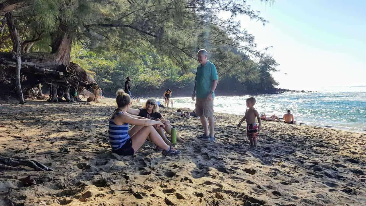 My family at Ke'e Beach