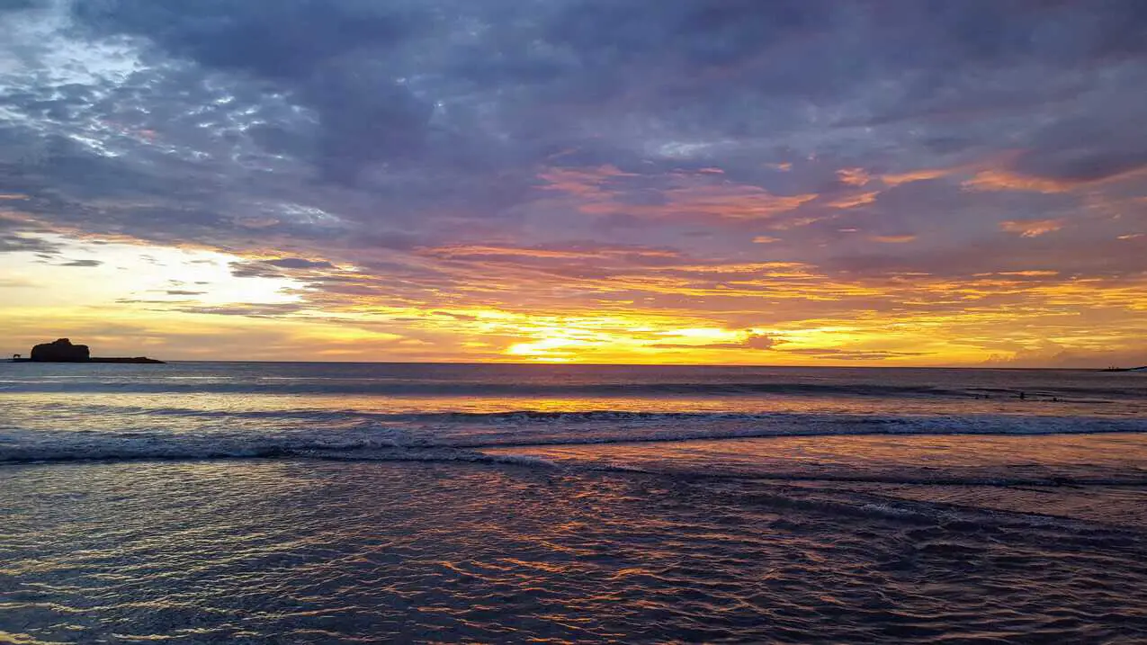 The sunset at Playa Marsella Nicaragua