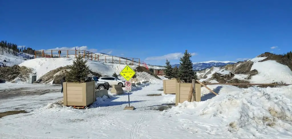 New Breckenridge Sledding Hill from the parking lot