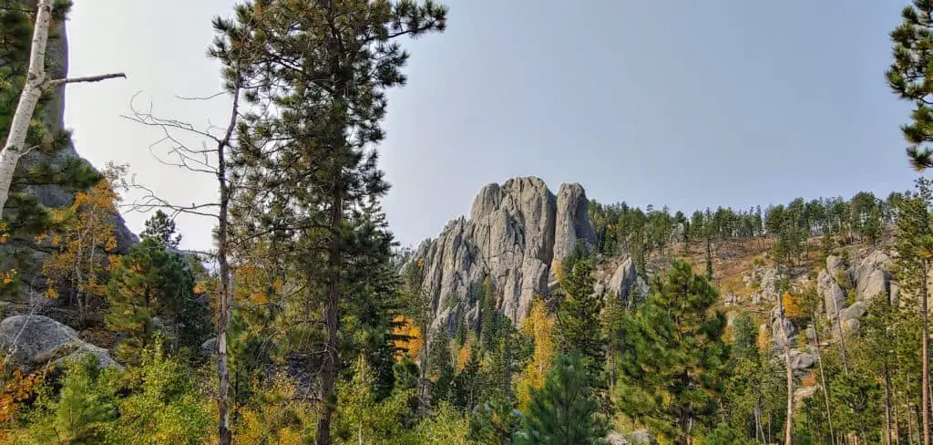 Granite Mountain tops in CuGranite moutaintops off of the Needles Highway in Custer State Park South Dakota