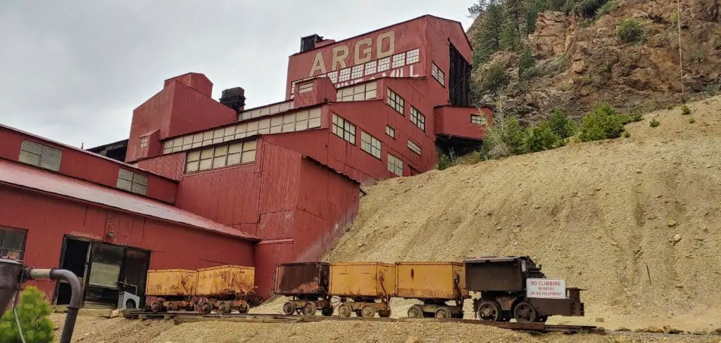 Argo Mill and Tunnel in Idaho Springs, Colorado.  Gold mine tour in Colorado