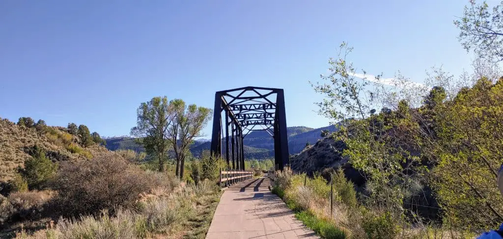 Ridgeway Bike Path bridge one of the things to do near Ouray Colorado in the summer